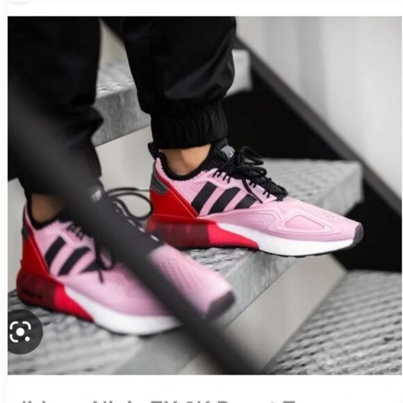 Adidas X Ninja ZX 2K Boost Pink Red Sz 10.5 - Picture 13 of 14